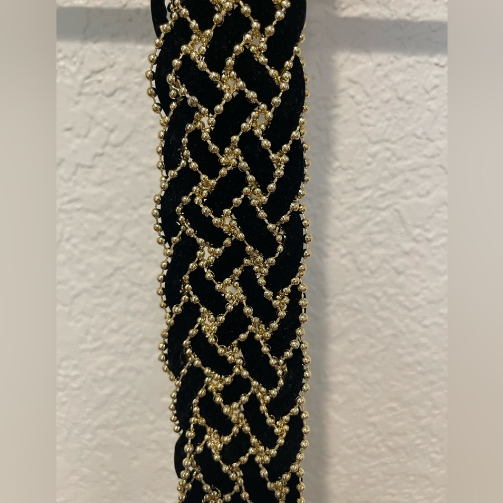 Vintage 80s gold beaded belt
